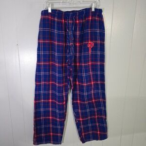 Philadelphia Phillies Mens Large Pajama Pants Concepts Sport MLB Blue Red Plaid